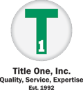 Title One, Inc.: Quality, Service, Expertise. Est. 1992