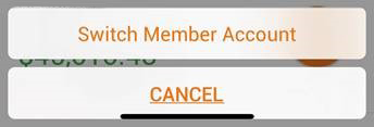 Switch Member Account Popup